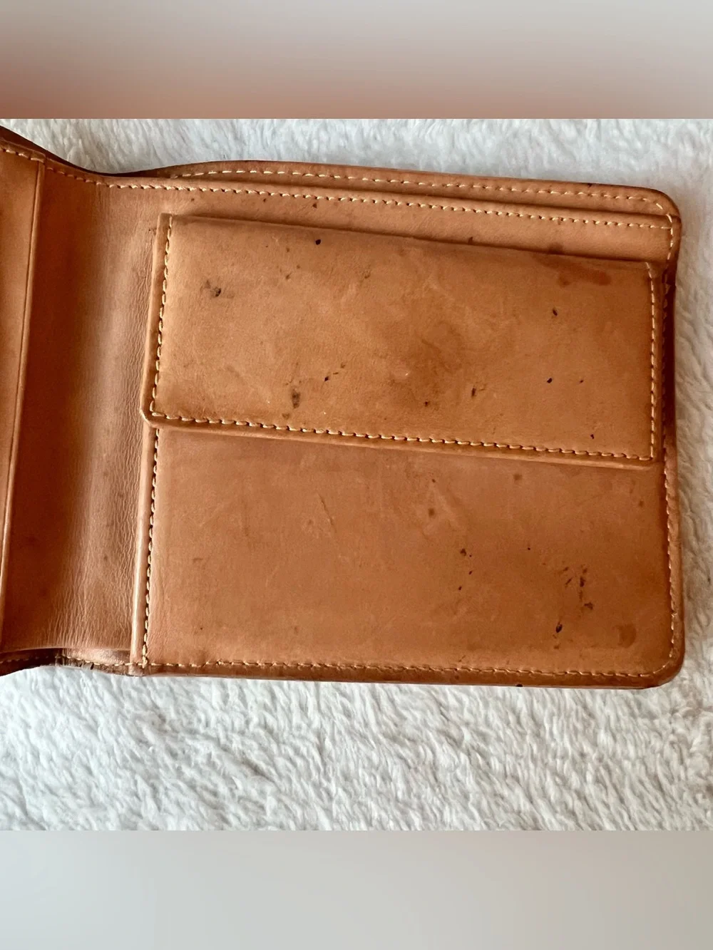 Celine Macadam Suede BiFold Wallet Cream